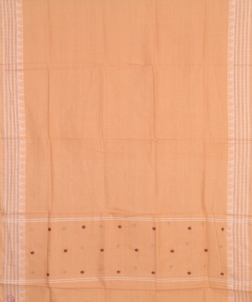 Maroon cream handwoven cotton sambalpuri dress material