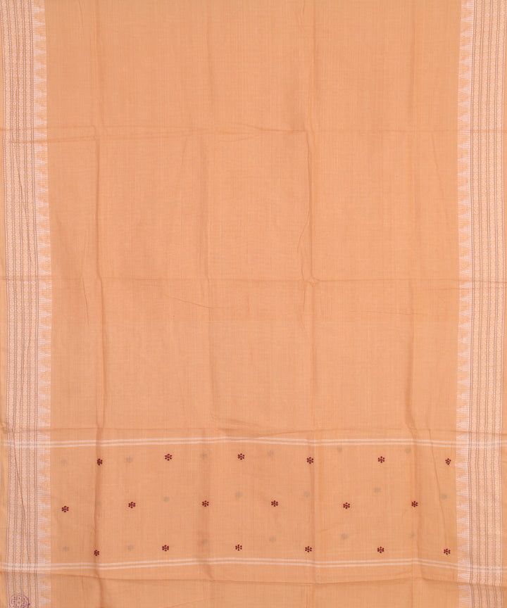 Maroon cream handwoven cotton sambalpuri dress material