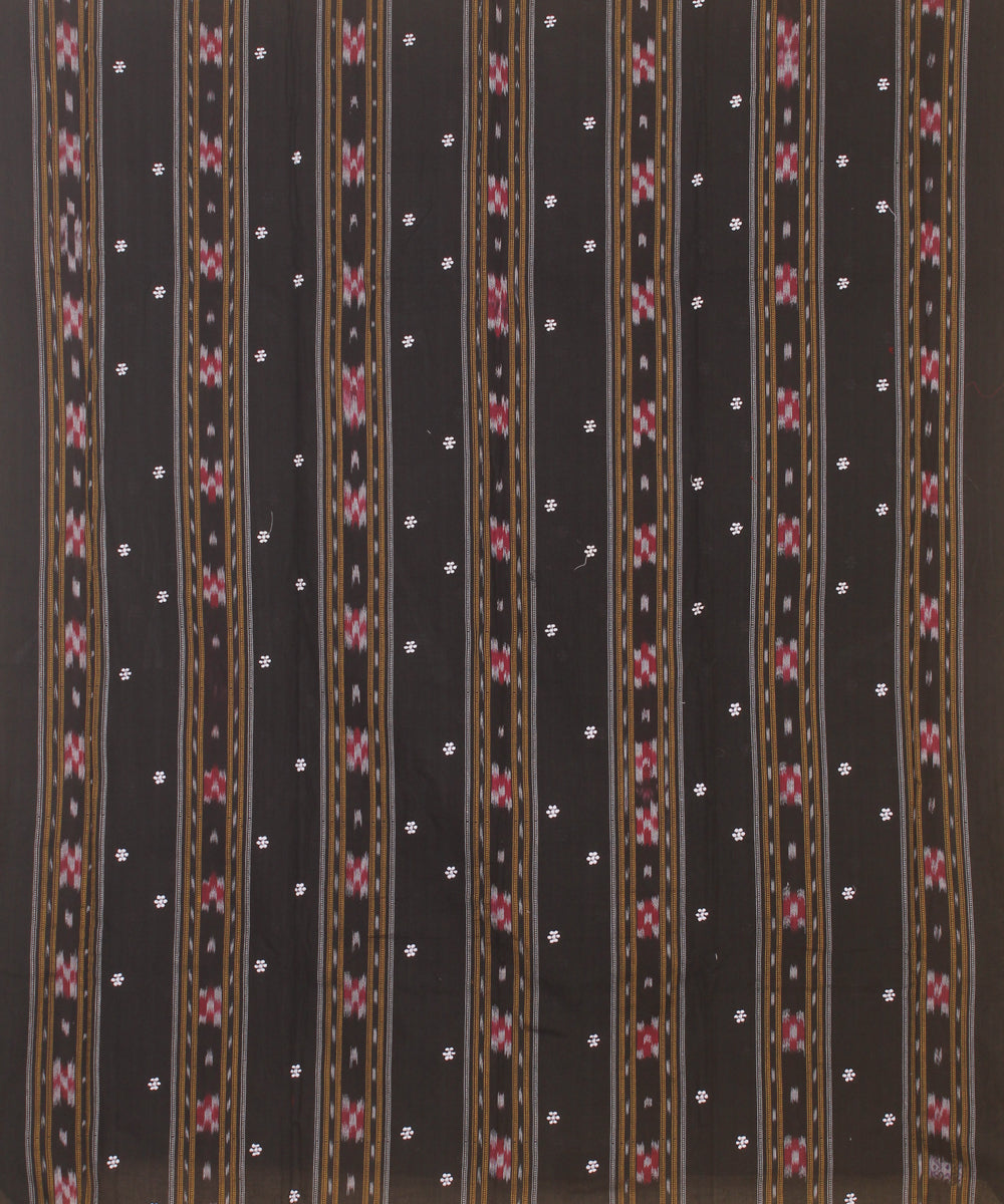 Black grey cotton handwoven sambalpuri dress material