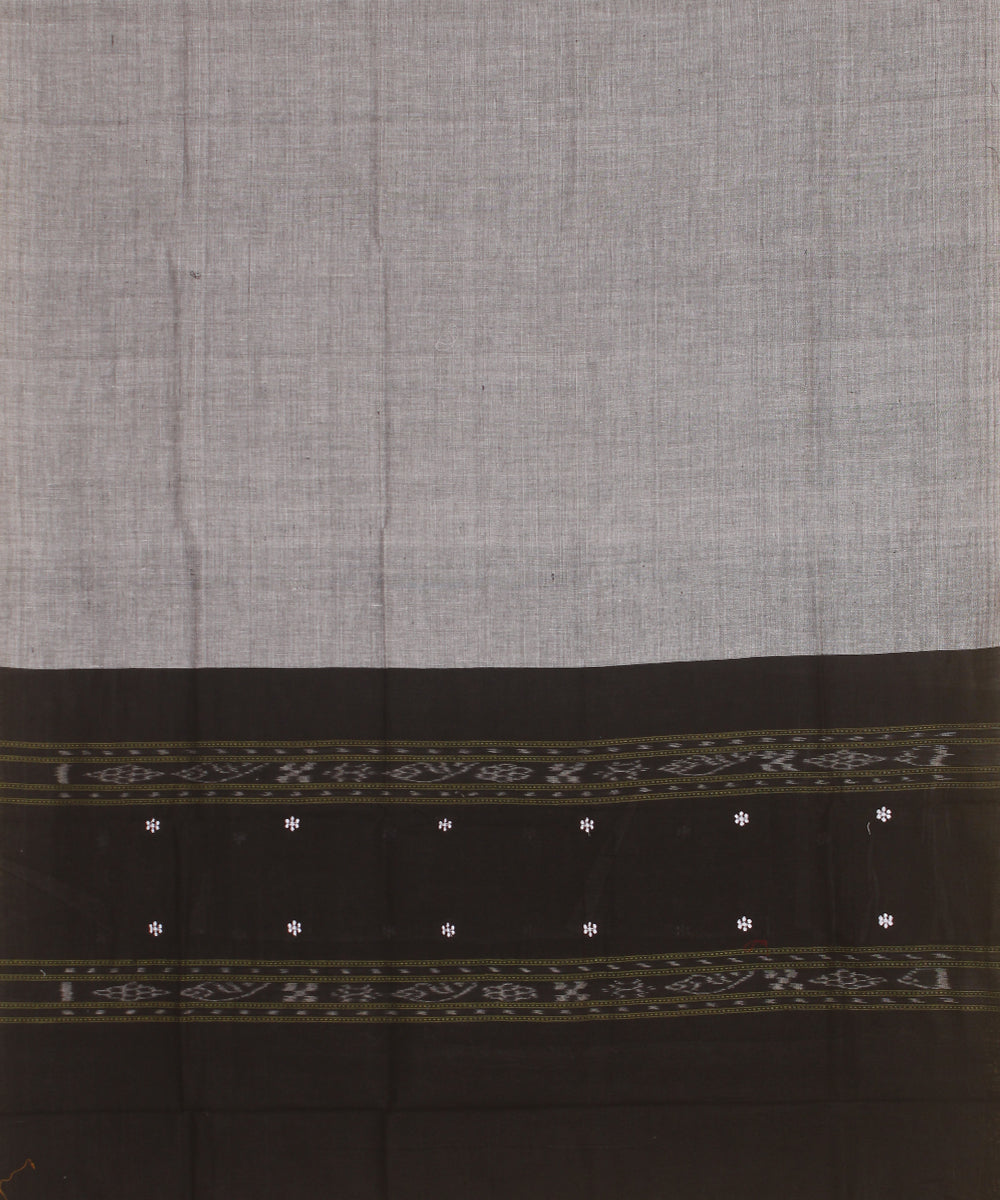 Black grey cotton handwoven sambalpuri dress material