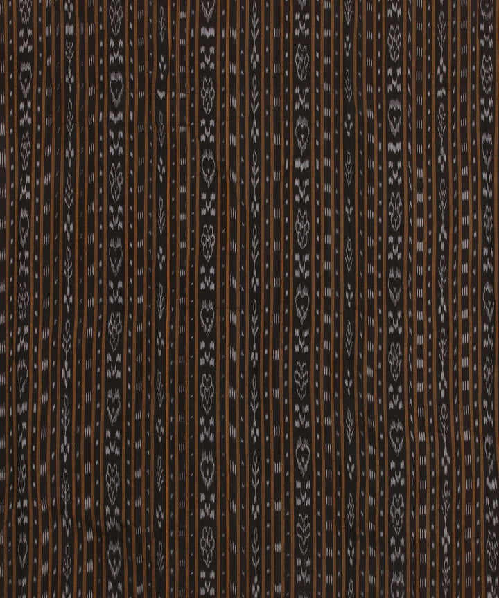 Black grey handwoven cotton sambalpuri dress material