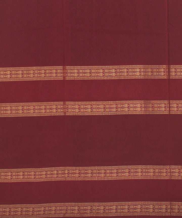 Maroon teal blue cotton handloom sambalpuri saree