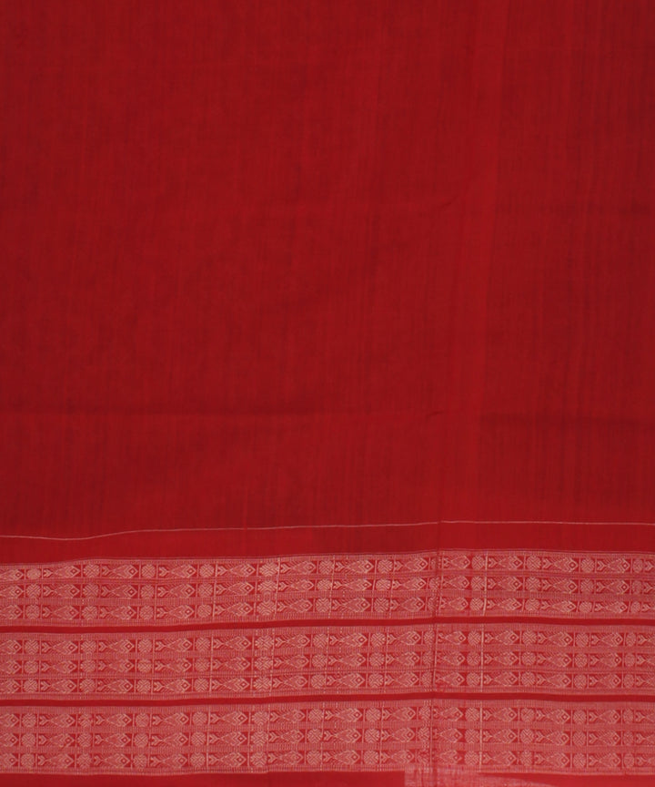 Navy blue maroon wide border cotton handloom sambalpuri saree