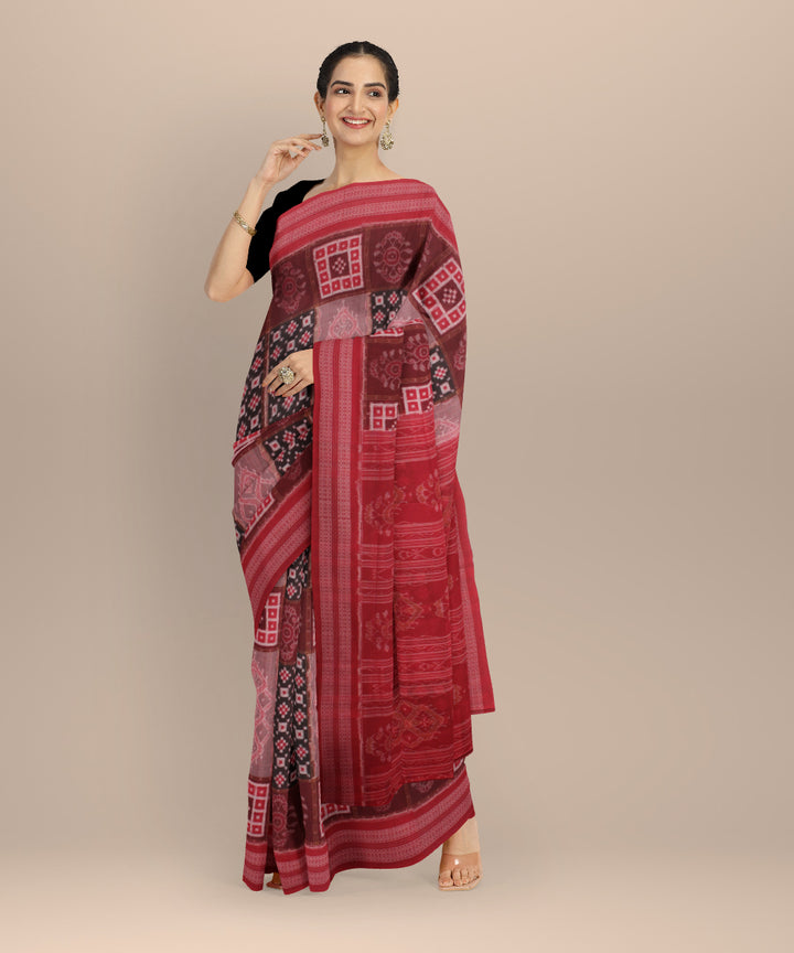 Multi color handloom cotton sambalpuri saree