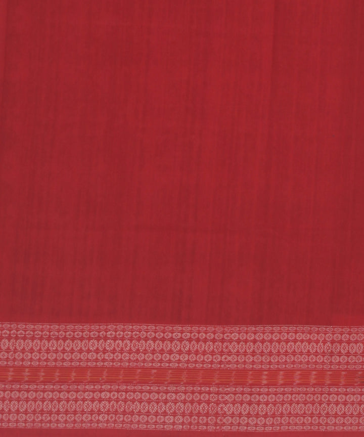 Red cofee cotton handloom sambalpuri saree