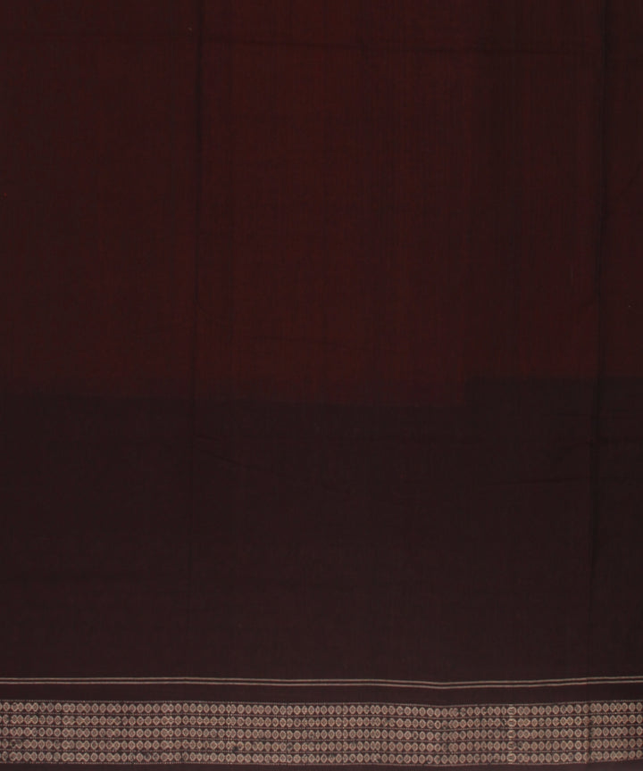 Orange coffee cotton handloom sambalpuri saree