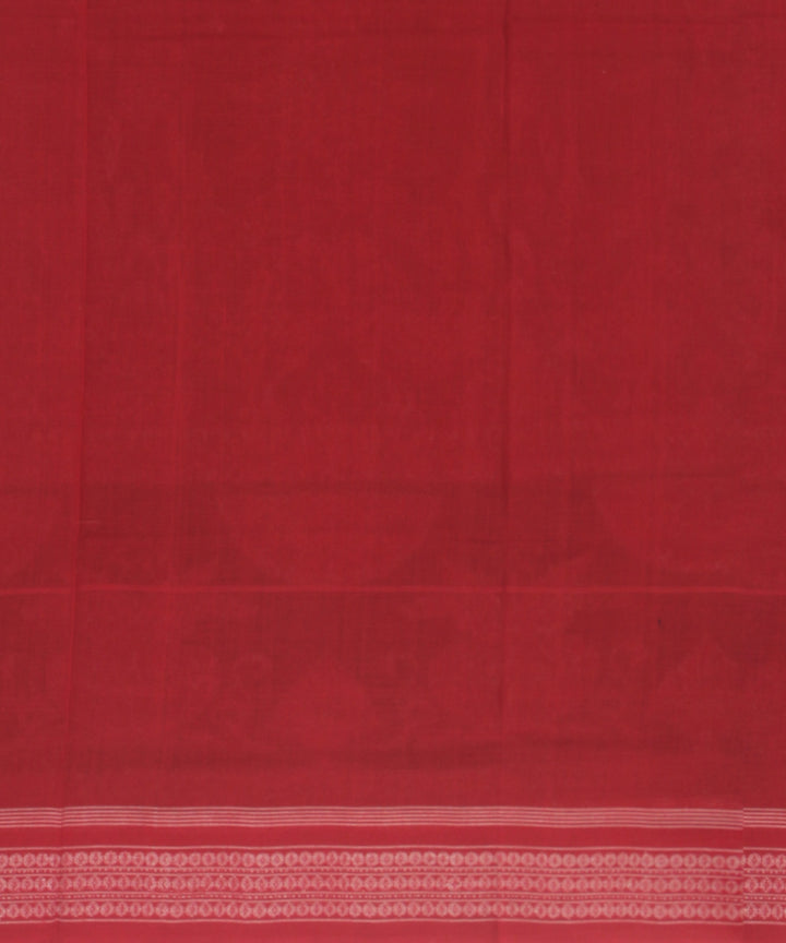 Maroon red handloom sambalpuri cotton saree