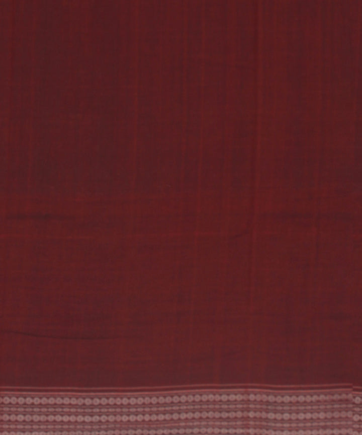 Dark green maroon cotton handloom sambalpuri saree