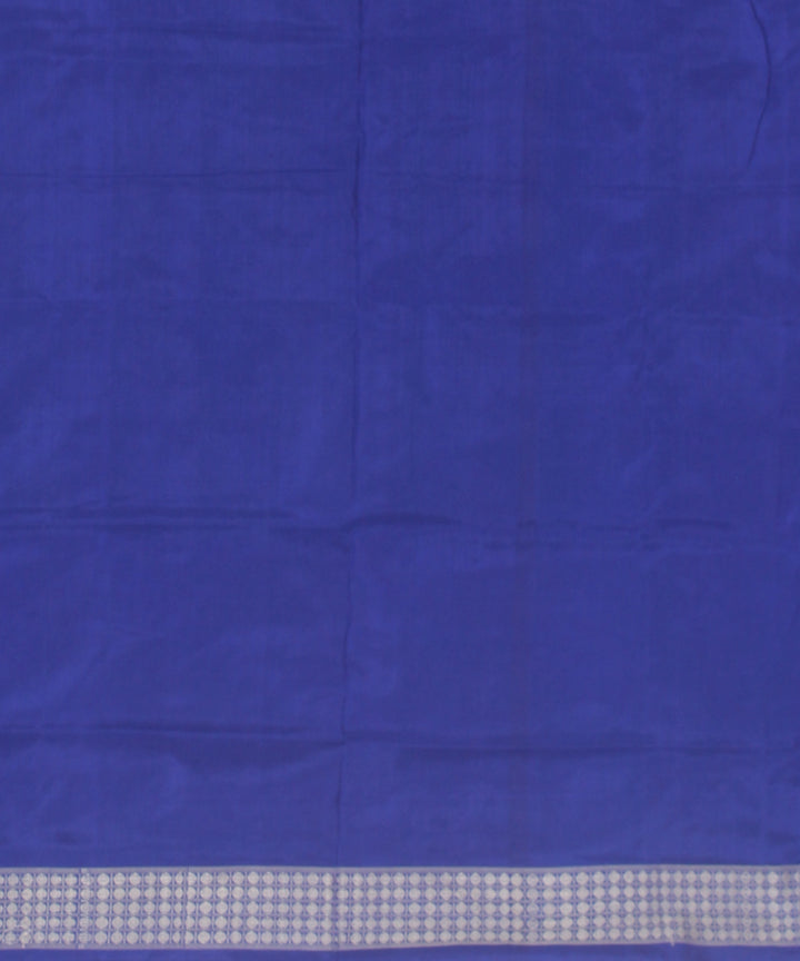 Sky blue navy blue silk handloom sambalpuri saree