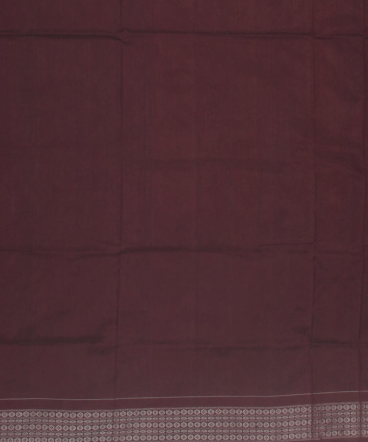 Navy blue brown silk handloom sambalpuri saree