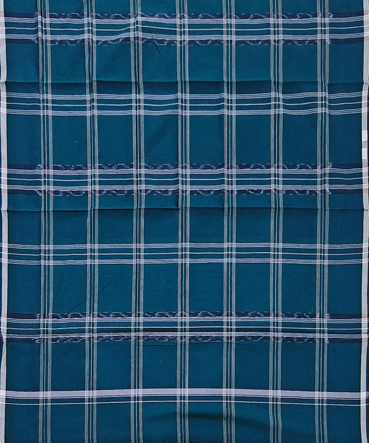 Dark green check handwoven cotton sambalpuri lungi