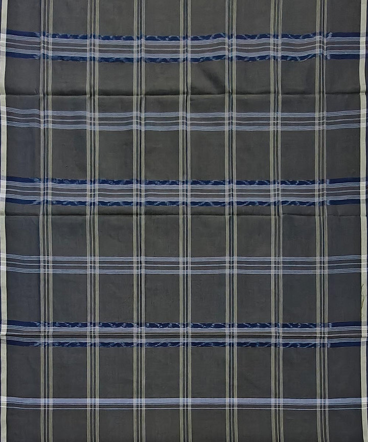 Olive check handwoven cotton sambalpuri lungi