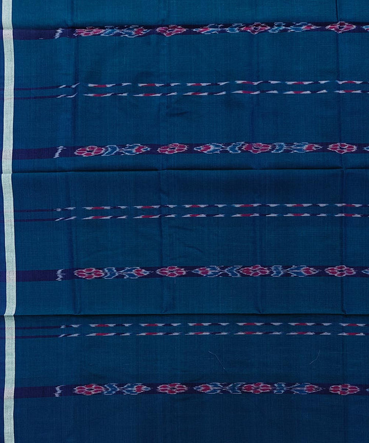 Dark blue handwoven cotton sambalpuri lungi