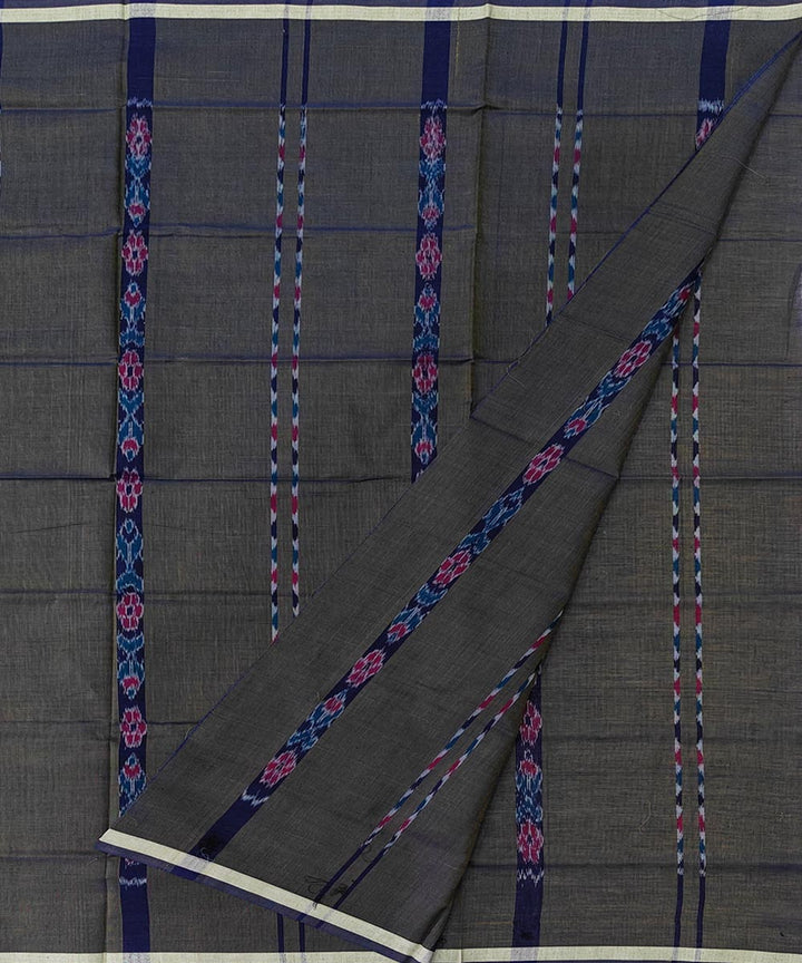 Olive green stripe handwoven cotton sambalpuri lungi