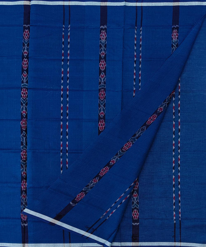 Blue stripe handwoven cotton sambalpuri lungi