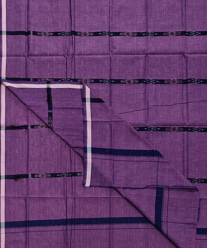 Purple handwoven cotton sambalpuri lungi