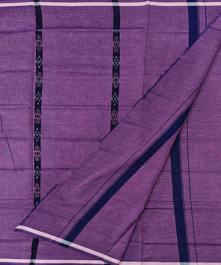 Purple handwoven cotton sambalpuri lungi