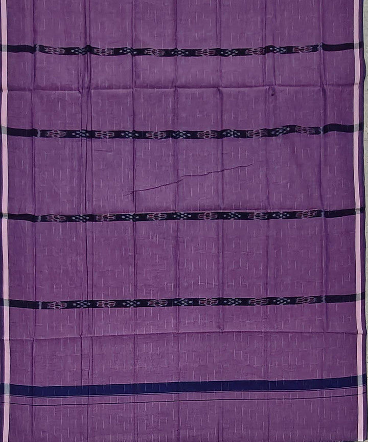 Purple handwoven cotton sambalpuri lungi