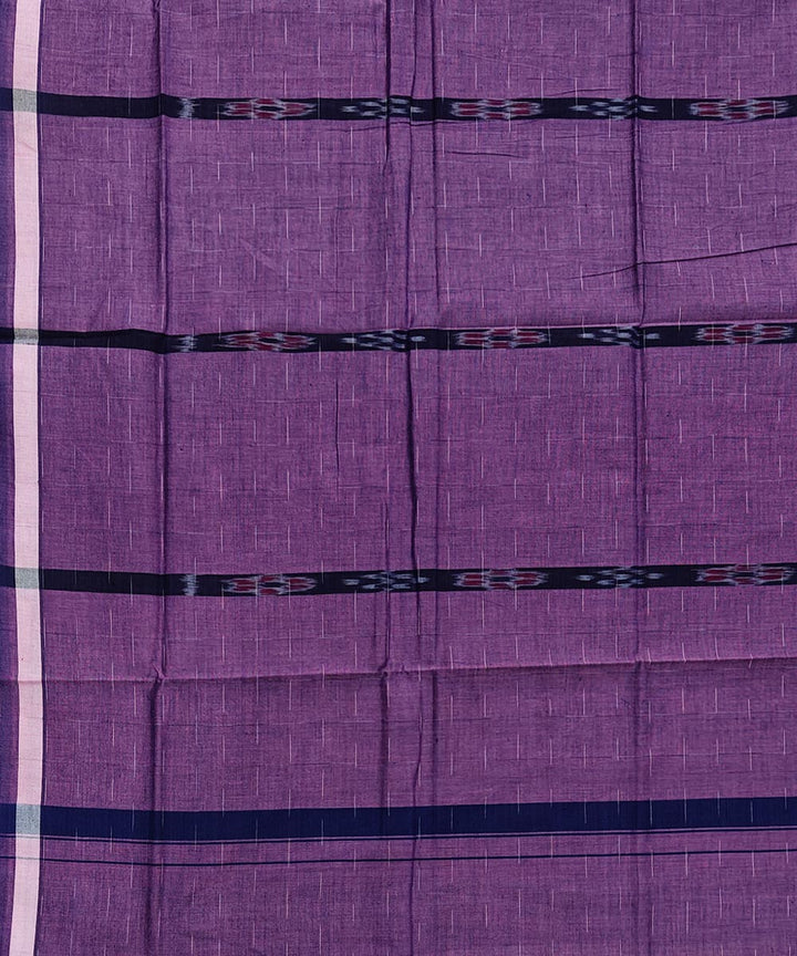 Purple handwoven cotton sambalpuri lungi