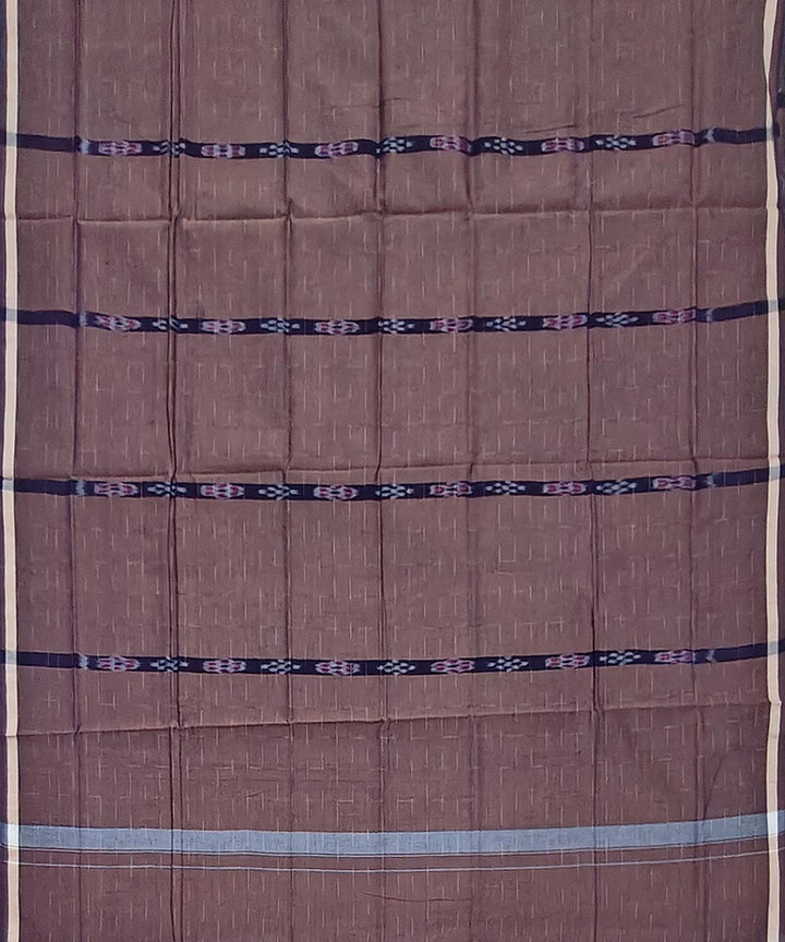 Brown handwoven cotton sambalpuri lungi