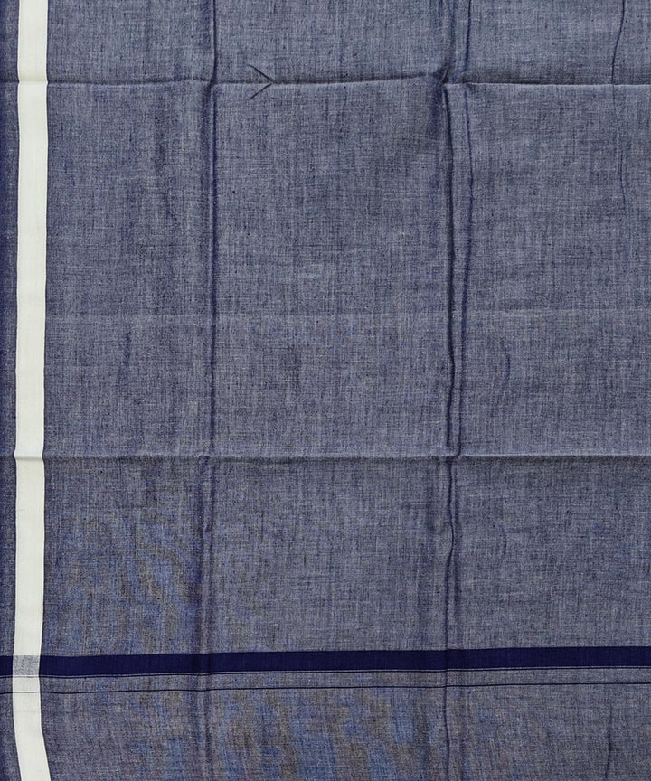 Grey plain handwoven cotton sambalpuri lungi