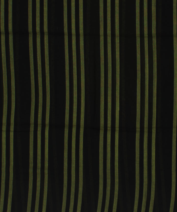 Black green handwoven cotton bengal saree