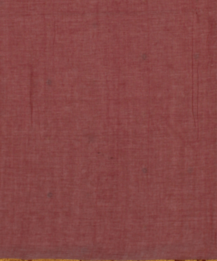 Peach brown handwoven cotton jamdani saree