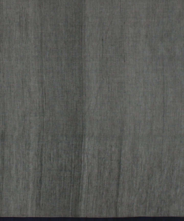 Grey white handwoven cotton jamdani saree