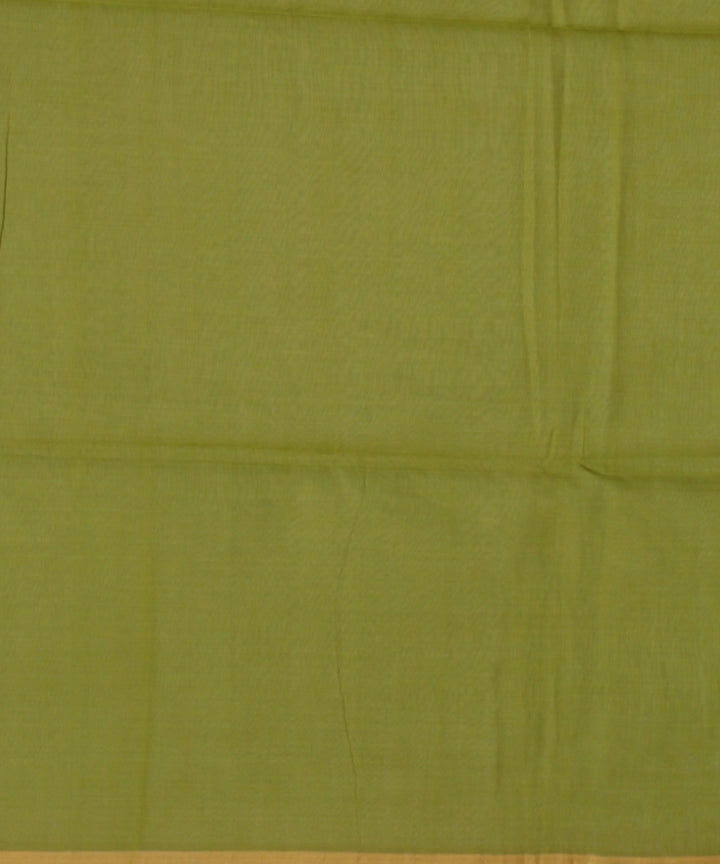 Light green multicolor buti handwoven cotton jamdani saree