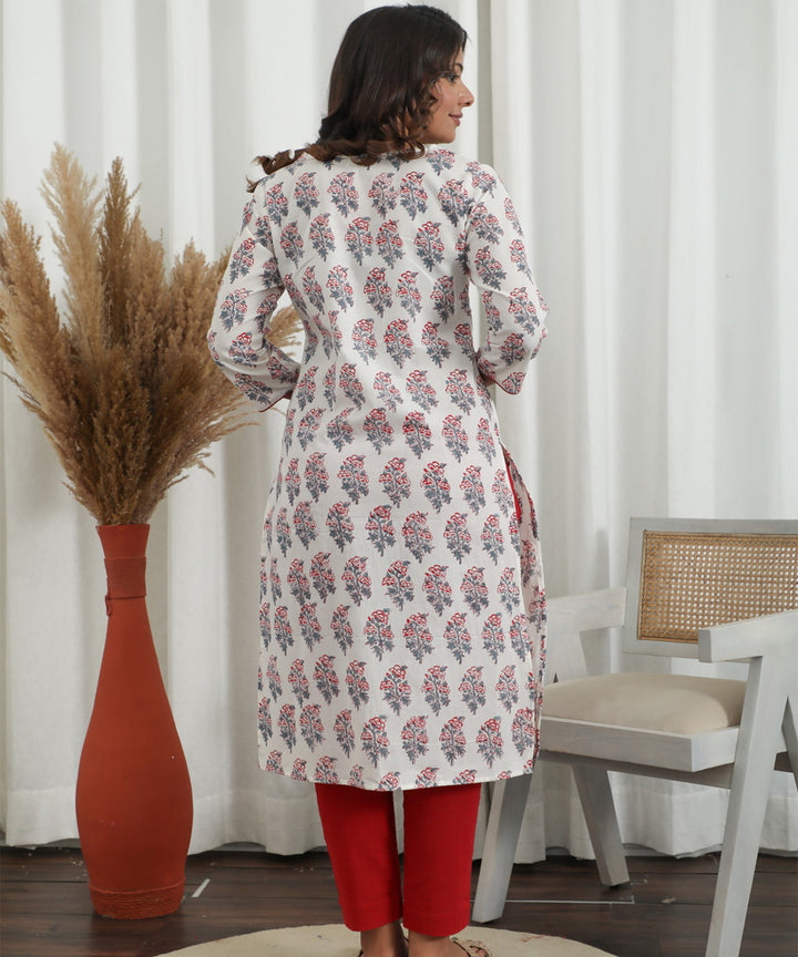 Morning Dew Azofree Handblock Printed Pure Cotton Kurti