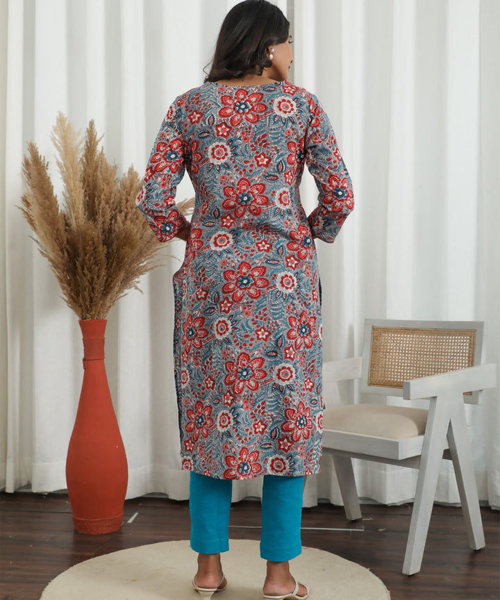 Radiant Vibes Azofree Handblock Printed Pure Cotton Kurti