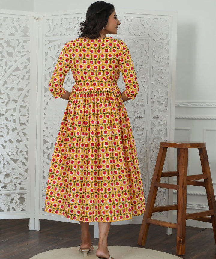 Aurora Azofree Handblock Printed Pure Cotton Dress