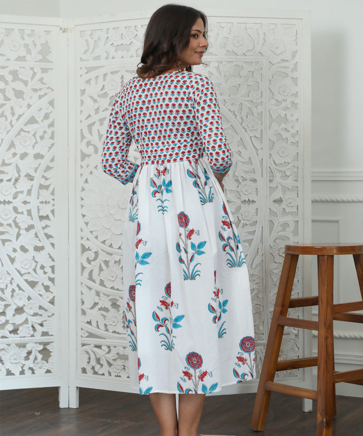 Bloomix Azofree Handblock Printed Pure Cotton Dress