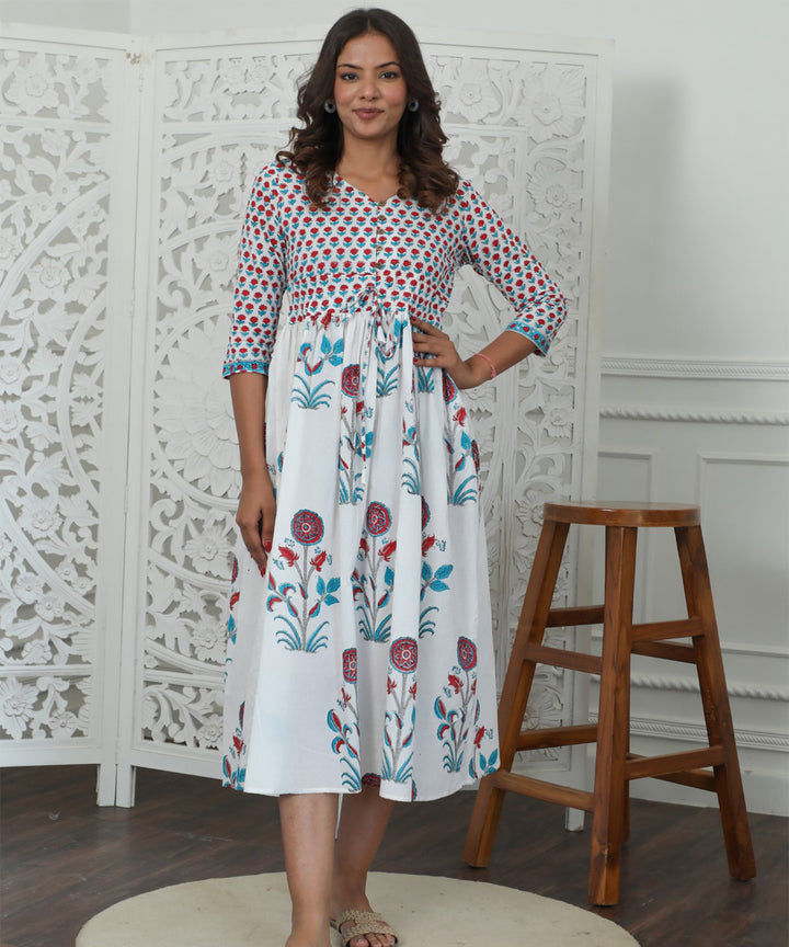 Bloomix Azofree Handblock Printed Pure Cotton Dress