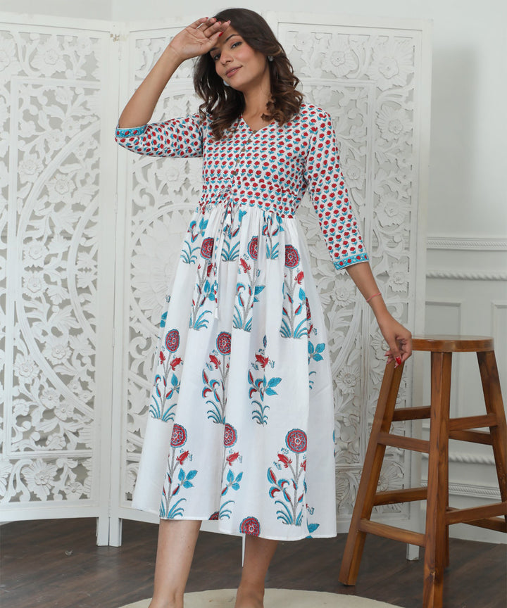 Bloomix Azofree Handblock Printed Pure Cotton Dress