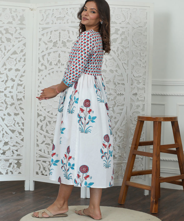 Bloomix Azofree Handblock Printed Pure Cotton Dress