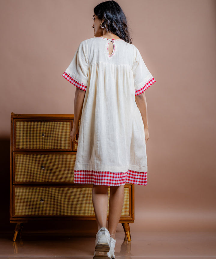 Nyara embroidered kora kala cotton dress
