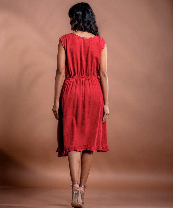 Solfern embroidered kala cotton dress