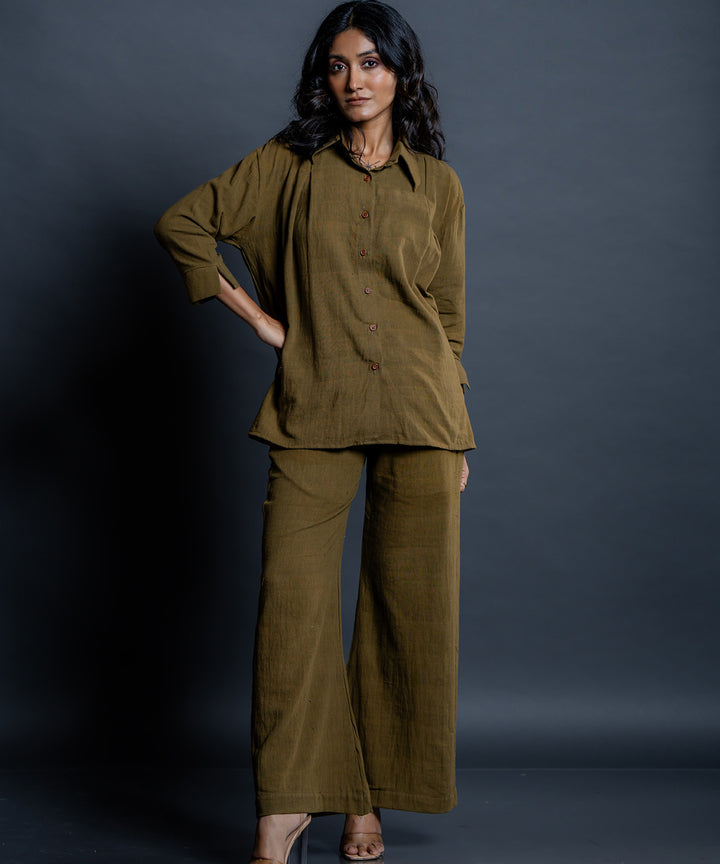 Siyona olive kala cotton co-ord set