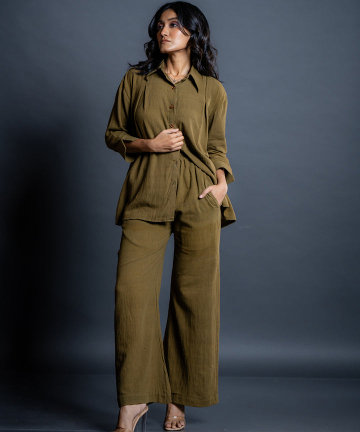 Siyona olive kala cotton co-ord set