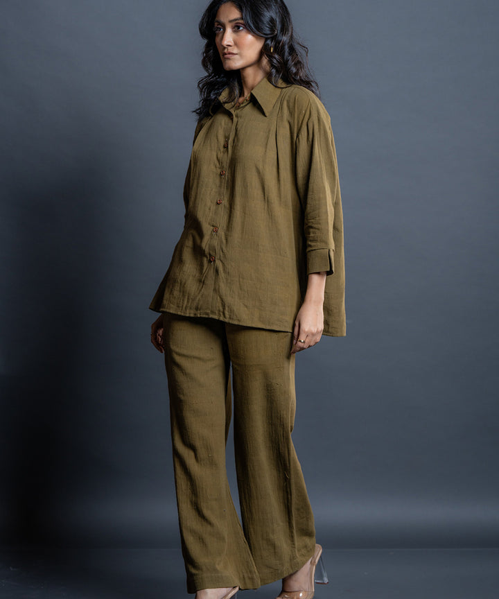 Siyona olive kala cotton co-ord set