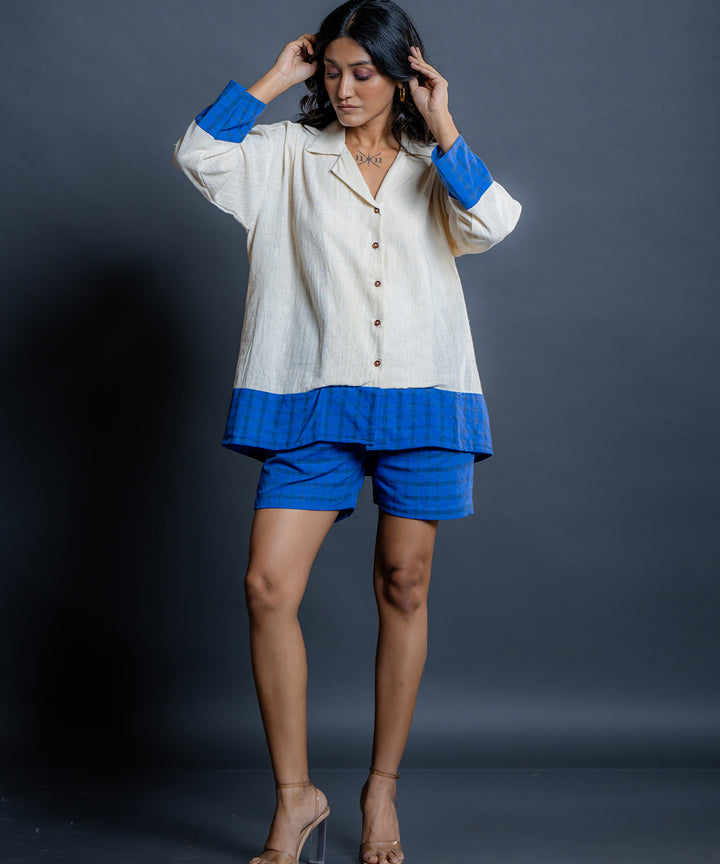 Vera kora-blue kala cotton co-ord set