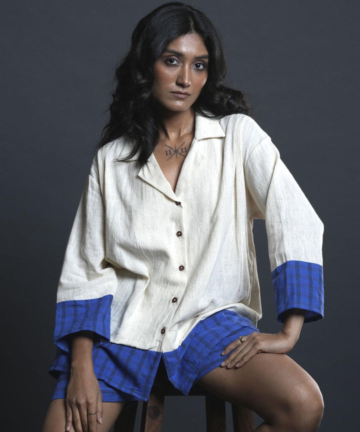 Cielara handwoven kora kala cotton shirt
