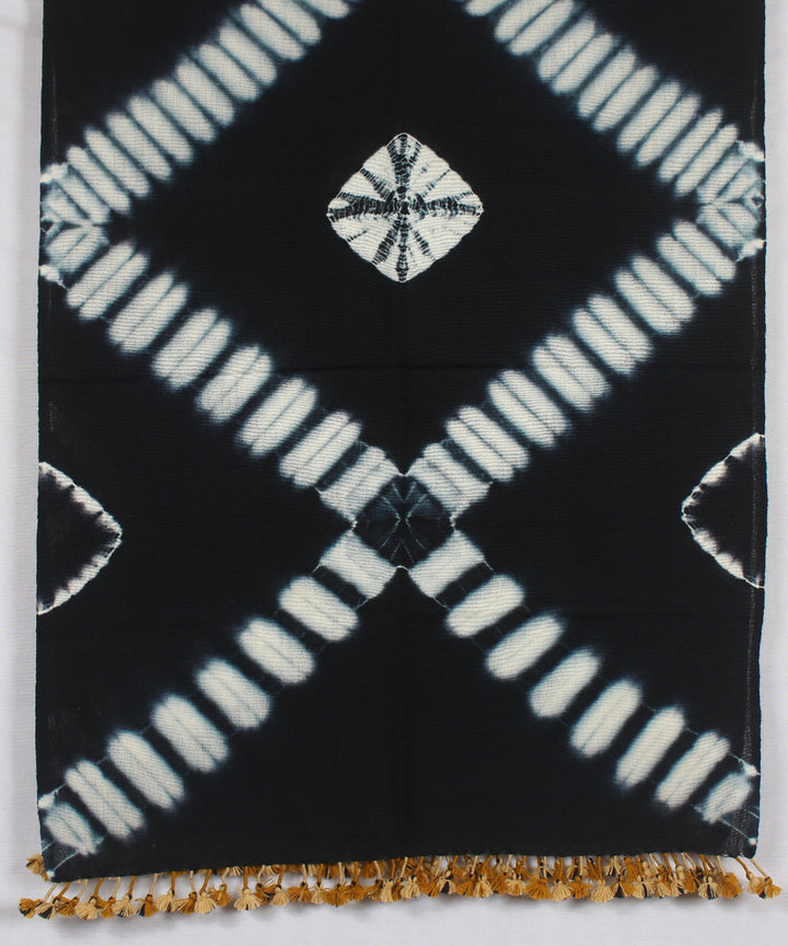 Black grey handloom wool bhujodi stole