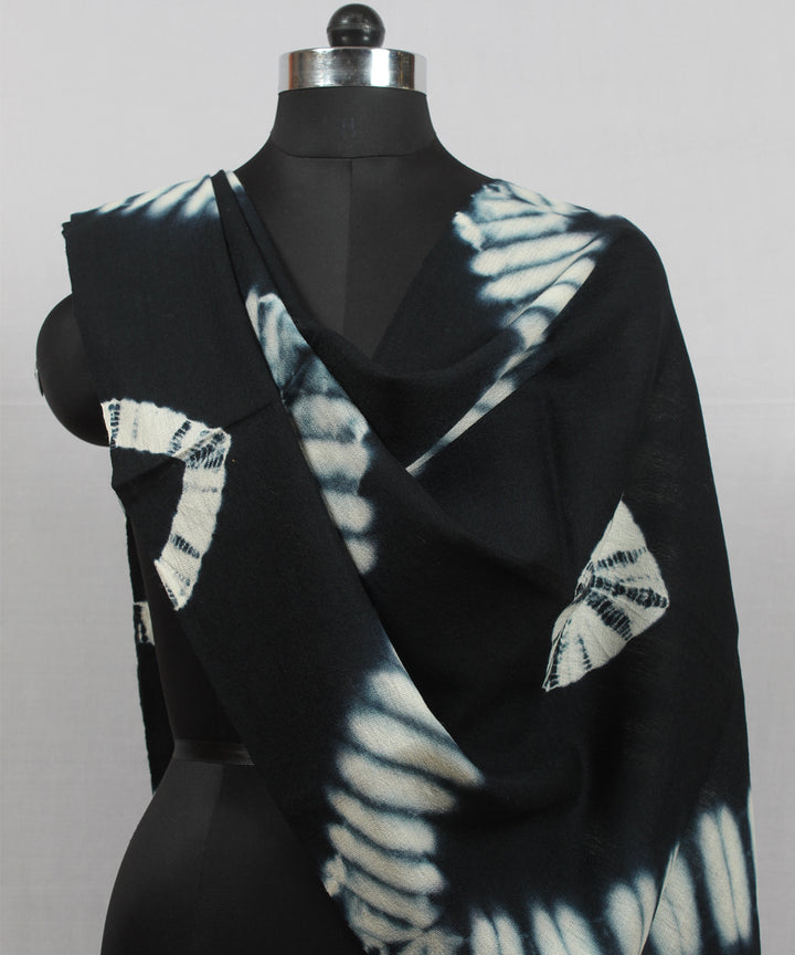 Black grey handloom wool bhujodi stole