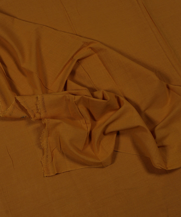 Orange handwoven bengal cotton fabric