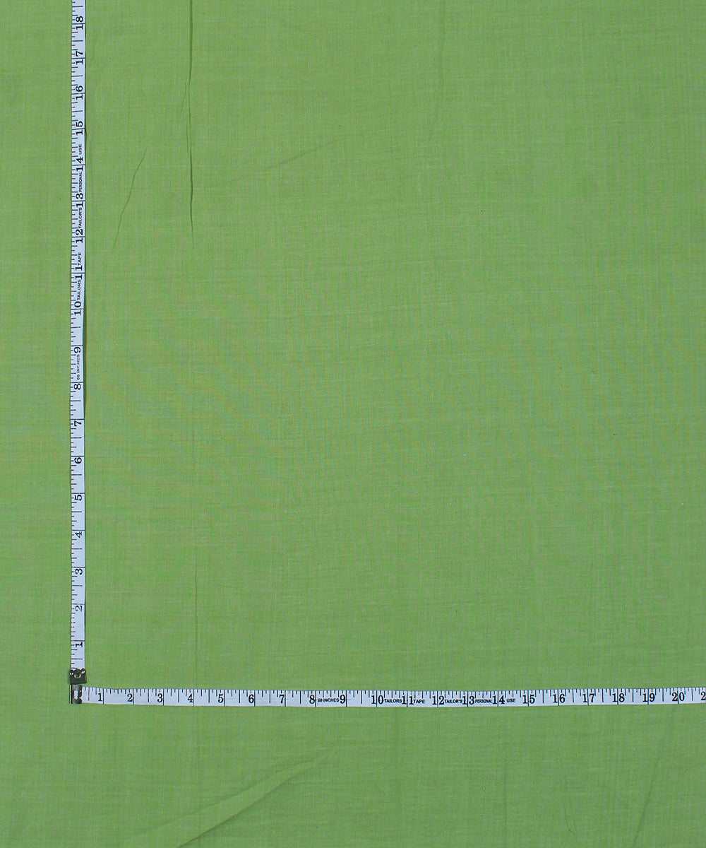 Green handwoven bengal cotton fabric
