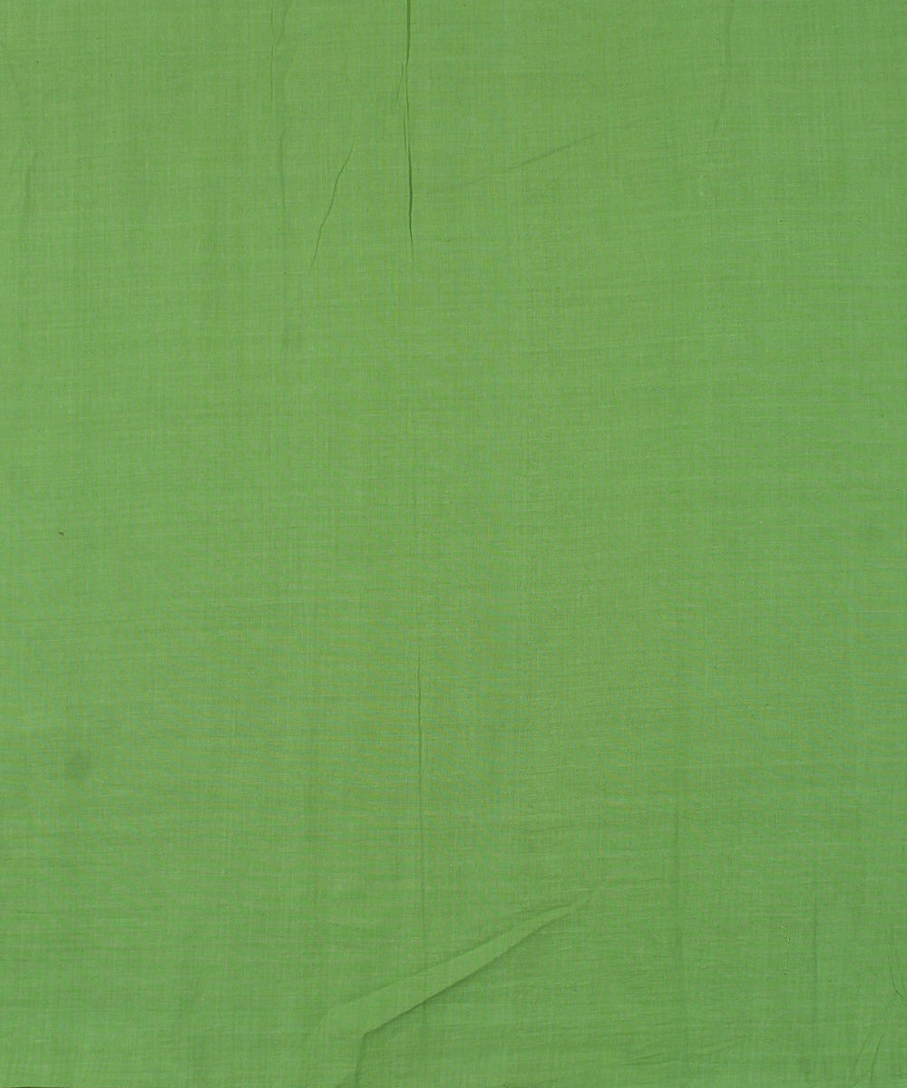 Green handwoven bengal cotton fabric
