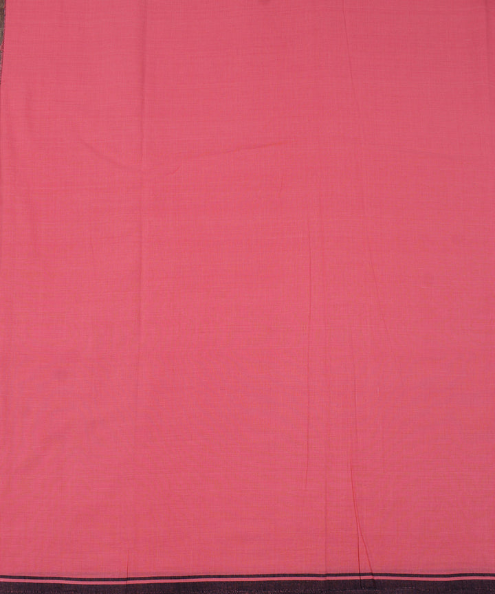 Pink handwoven bengal cotton fabric