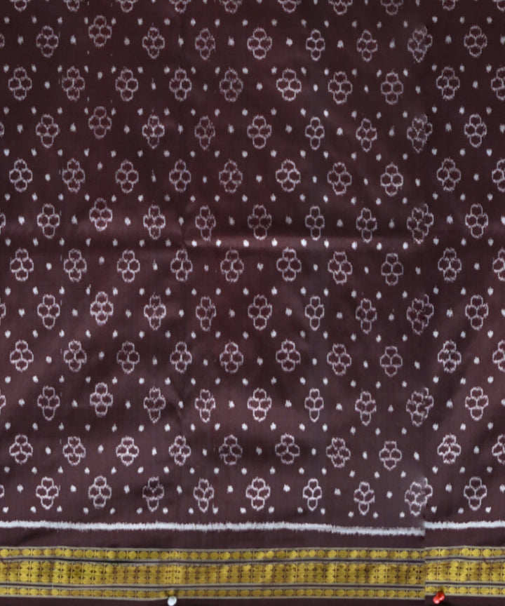 Multicolor coffee silk handloom sambalpuri saree